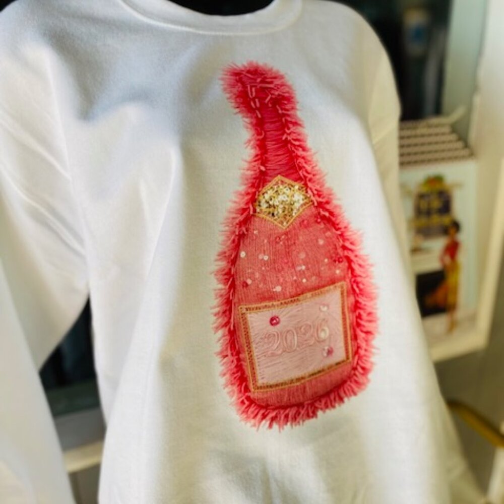 Dani Pink Champagne 2026 New Year’s Sweatshirt - Picture 3 of 4